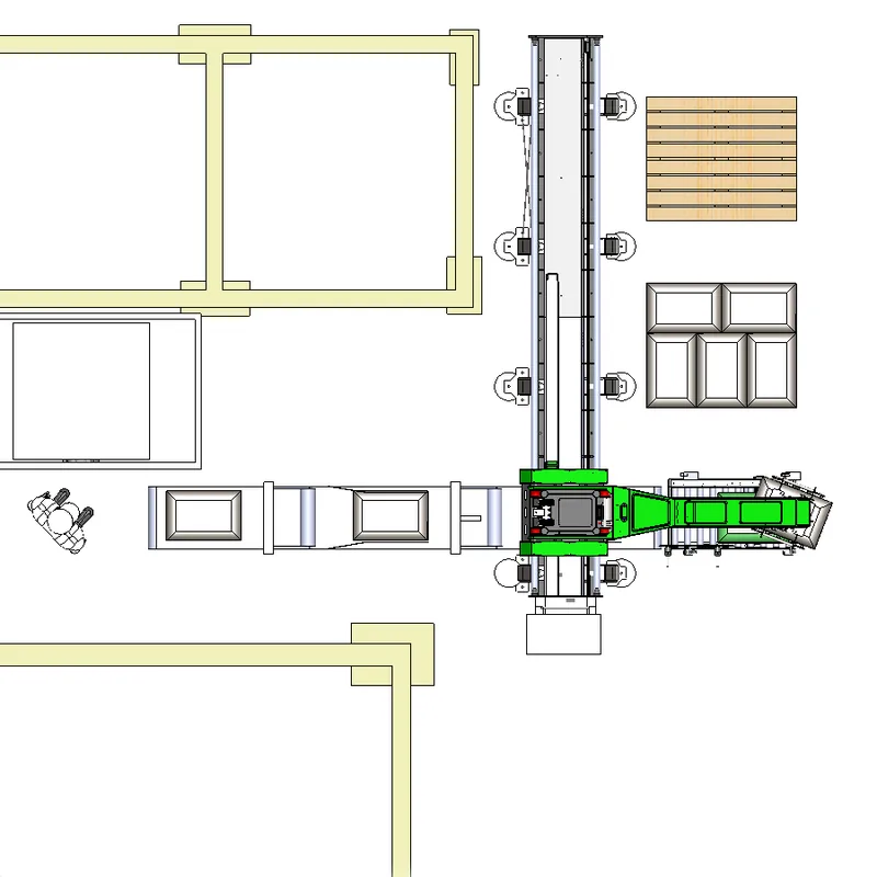 Layout industrial — sector productivo alimenticio